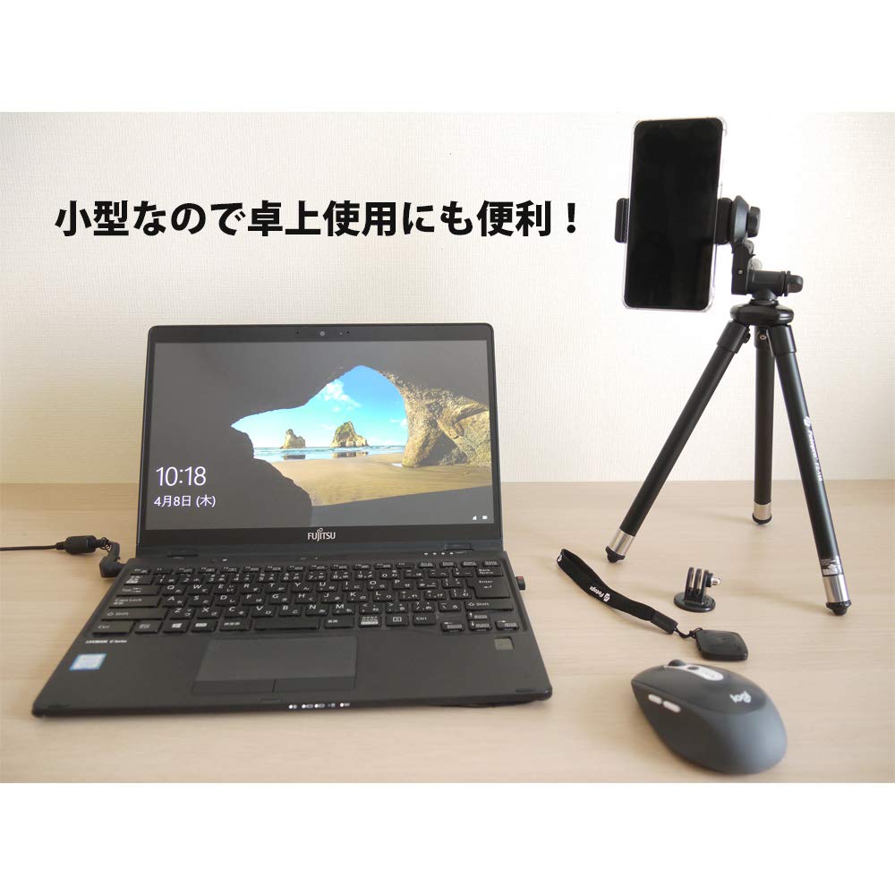 Amazon.co.jp: Fotopro スマホ 三脚 100cm 8段階 調節 小型 収納袋