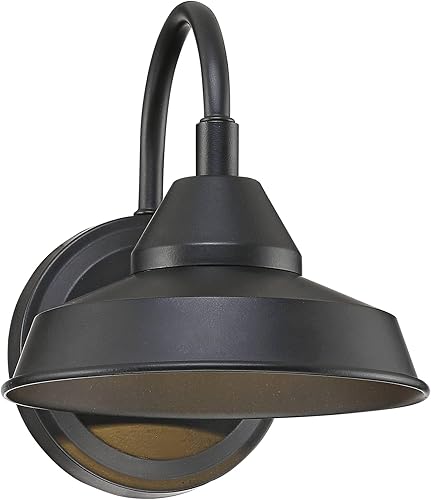 Miniatura 5 de John Timberland Westley - Juego de 2 lámparas de pared rústicas de estilo rústico para exteriores, con brazo de cuello de cisne de cielo oscuro, 8