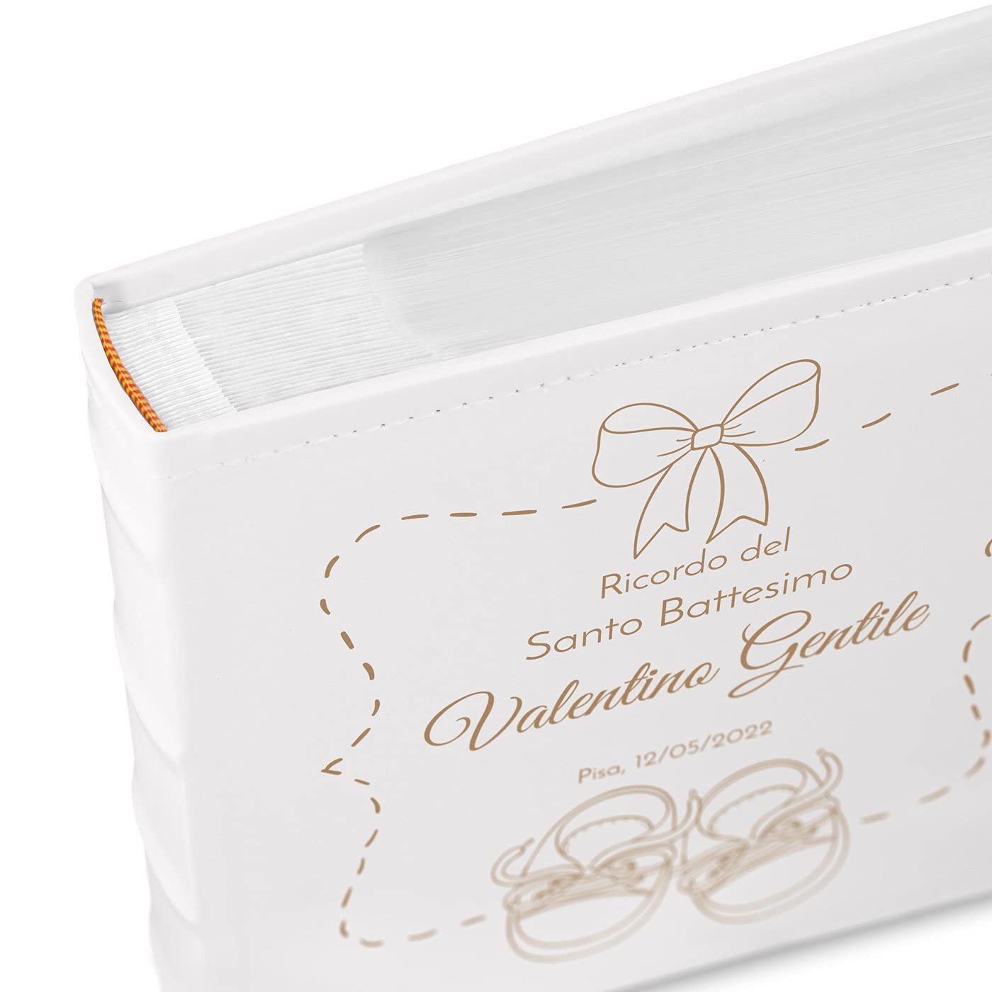 Maverton Album Fotografico - Copertina in Pelle Sintetica Personalizzata con Stampa - 100 Pagine con Tasche - 200 foto 10x15cm - regali neonato, regali bambini