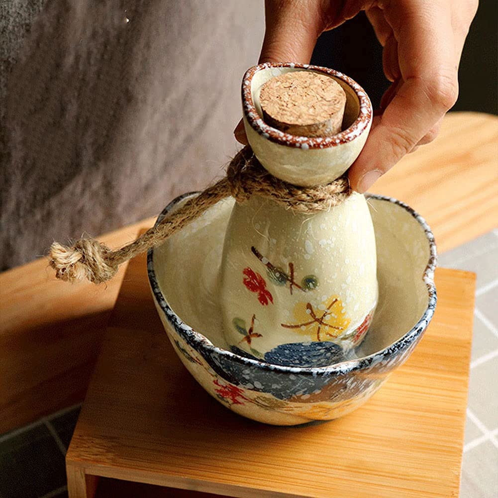 Bouteille à Saké En Céramique - Design Traditionnel Japonais, Double Paroi Pour Glaçons - Capacité 300 Ml - Idéal Pour Dégustation à La Maison - 4