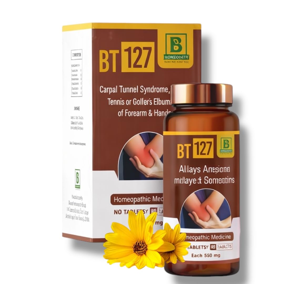 378 Burnett BT 127 Tablets - Carpal_Tunnel & Elbow Relief Care - 40Tabs - BIG SIZE BOTTLE-image-31