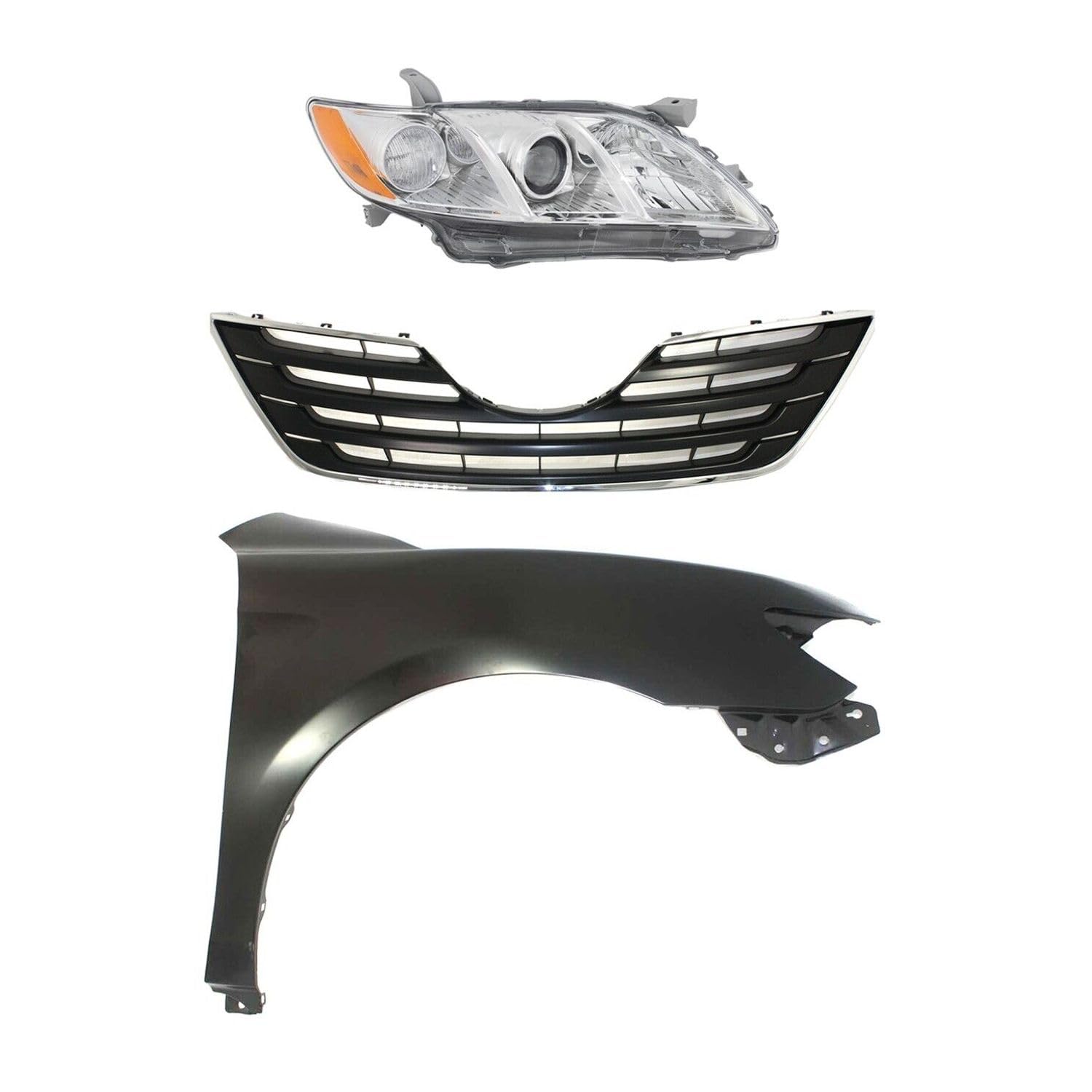 WOESDYCV Kit Headlight Driving Head Light Headlamp Passenger Right Side Hand Without Bulb for Toyota for Camry 2007-2009 OE Comparable-Housing -Lighting Technology 8113006201 17165171