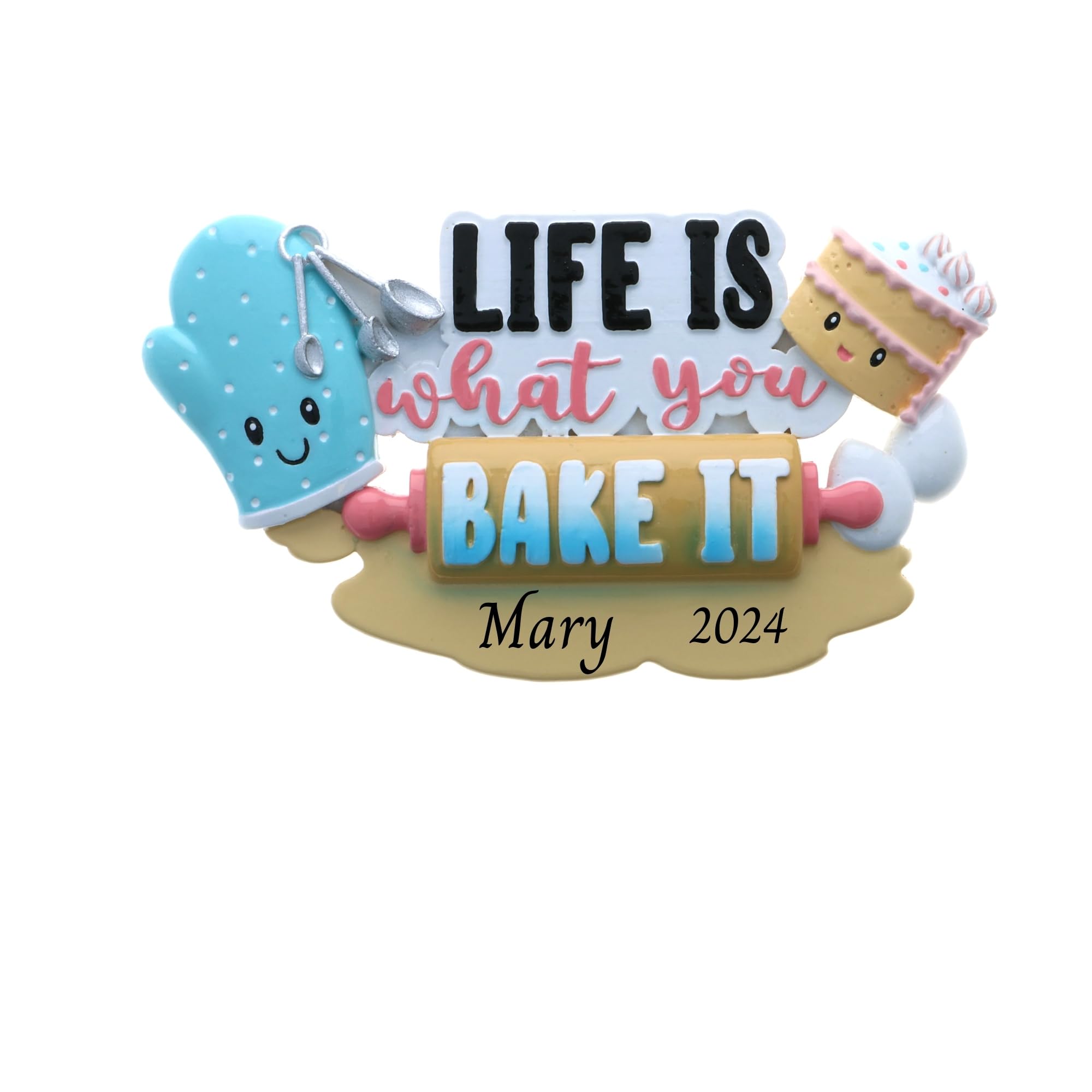 2024 Personalized Christmas Tree Ornament for Chefs - Life is What You Bake It Customized Ornament-Keepsake for Cook Lovers-Free Customization