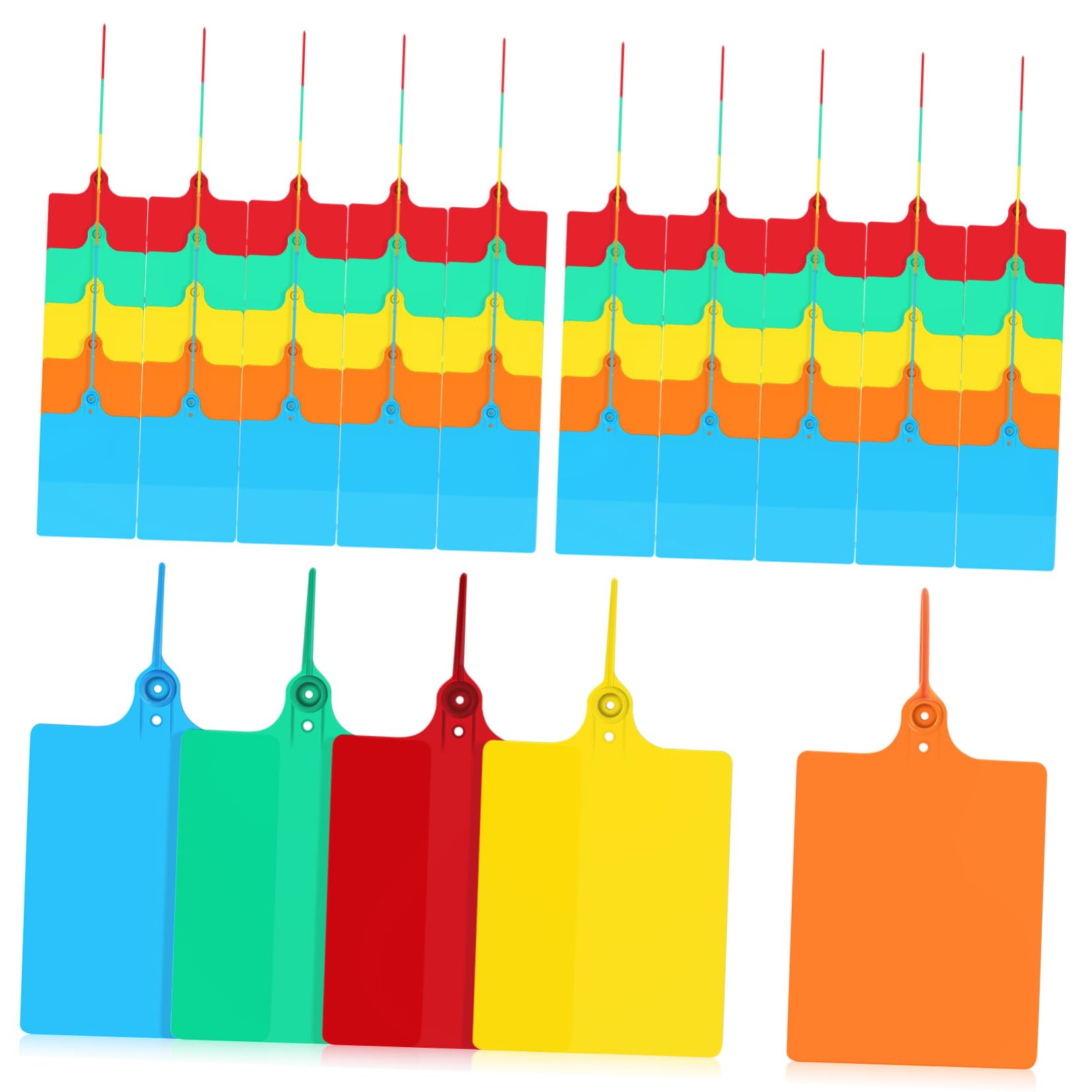 jojofuny Tags String 100 Pcs Pink Shipping Tags Easy Install Multiple Colors for Logistics