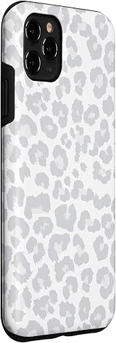 Miniatura 3 de Funda para iPhone 11 Pro Max con estampado de leopardo de guepardo, color blanco y gris