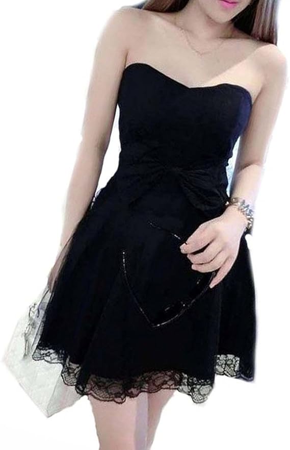 Amazon Kimberley ワンピース ミニ 黒 ベアトップ リボン レース フレア キャバドレス ナイトドレス キャバ嬢 ファッション セクシー イブニングドレス 通販 Amazon Kimberley ワンピース ミニ 黒 ベアトップ リボン レース フレア キャバドレス ナイトドレス キャバ嬢 ファッション セクシー イブニングドレス 通販