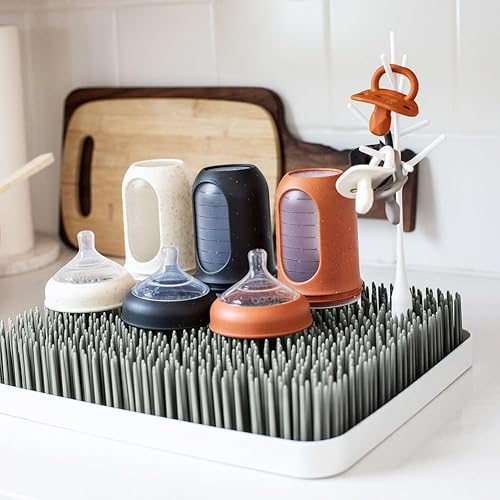 Miniatura 6 de Boon Estante de secado de biberones para encimera de césped, estante para biberones inspirado en el césped y organizador de biberones, suministros