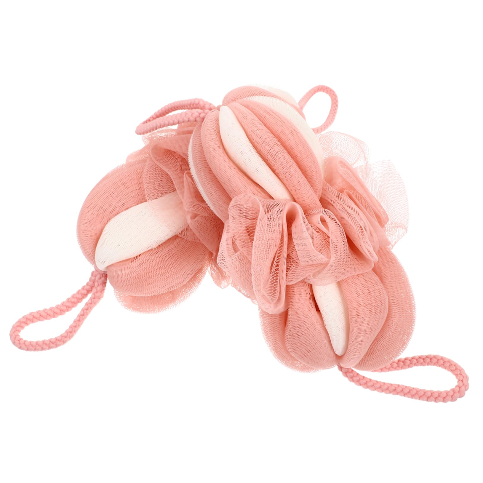 FOMIYES 2Pcs Decorative Foaming Bath Balls Long Back Cleaning Shower Supplies Cartoon Design for Home Travel Gifting Massage Deep Stripes