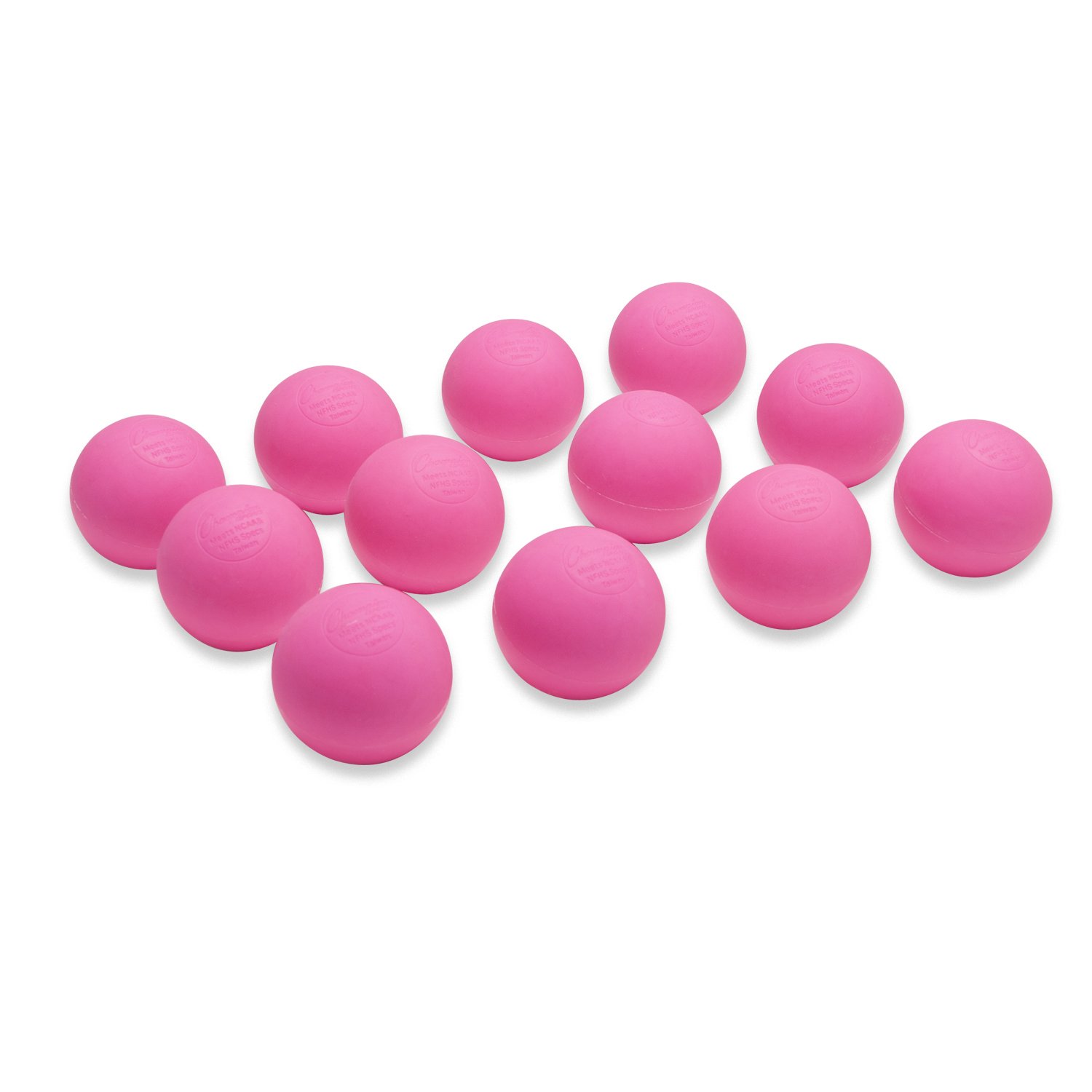 Champion Sports Lacrosse Balls – Official Size & Weight, NCAA & NFHS Approved, SEI Certified – Pro, College & Youth Game & Practice Use – Multi-Color,