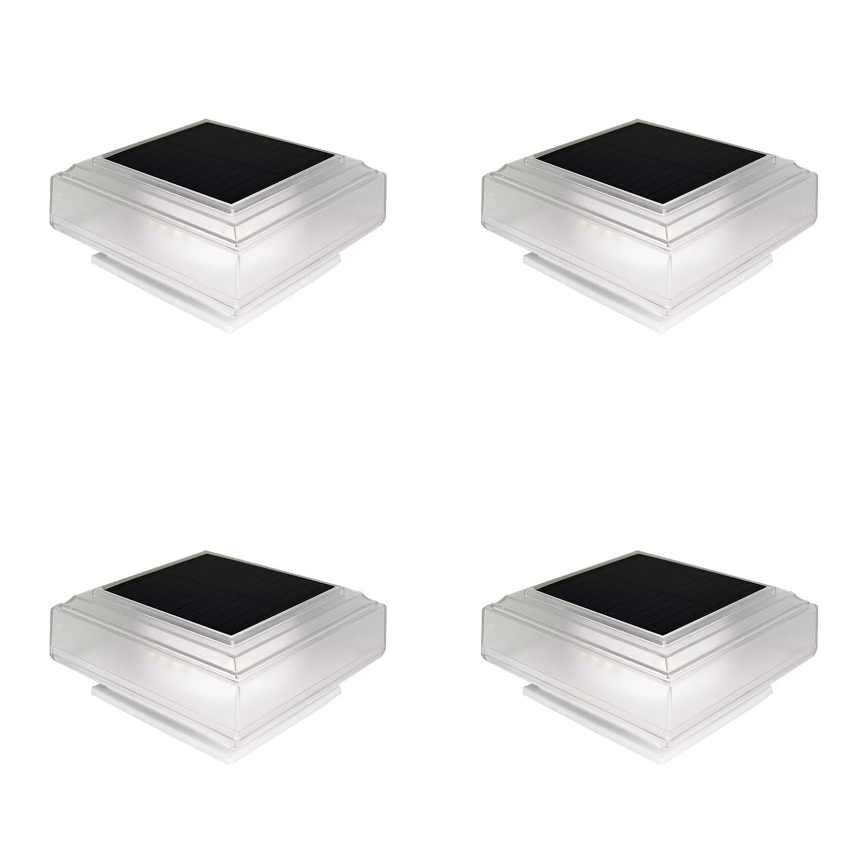 Hndhbfgrt 4X Solar Post Cap Lights Outdoor Deck Fence Post Lights Solar Powered Waterproof Fence Post Lights
