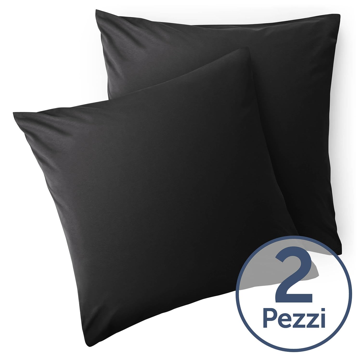 Blumtal Federe Cuscini Divano 40 x 40 cm - Set di Copricuscini per Divani in Microfibra a 2 Pezzi con Chiusura a Zip, certificati Oeko-Tex, extra morbidi e lavabili - Antracite