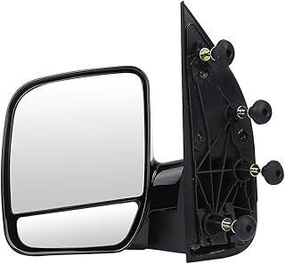 SCITOO Driver Side Mirror fit for 2002-2008 for Ford E150 E250 E350 E450 E550 Van with Duel Glass Fold Manual Controlling Features Puddle Light Exterior Accessories Left Side Mirror
