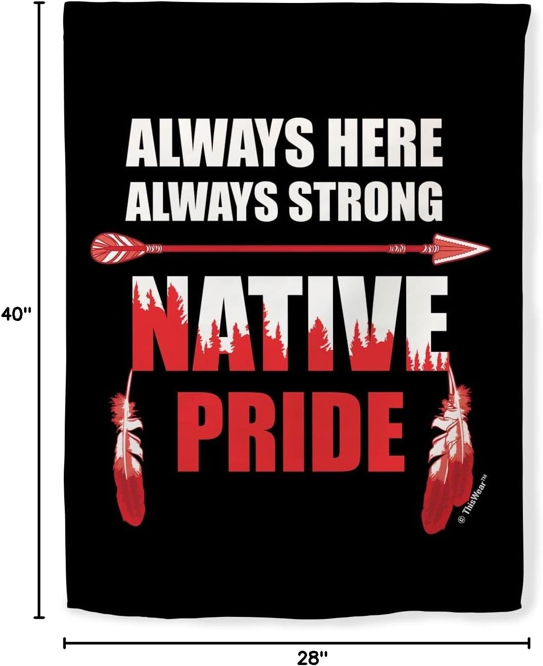 Indigenous Gifts For Women Always Here Always Strong Native Pride Double Sided 28x40 House Flag