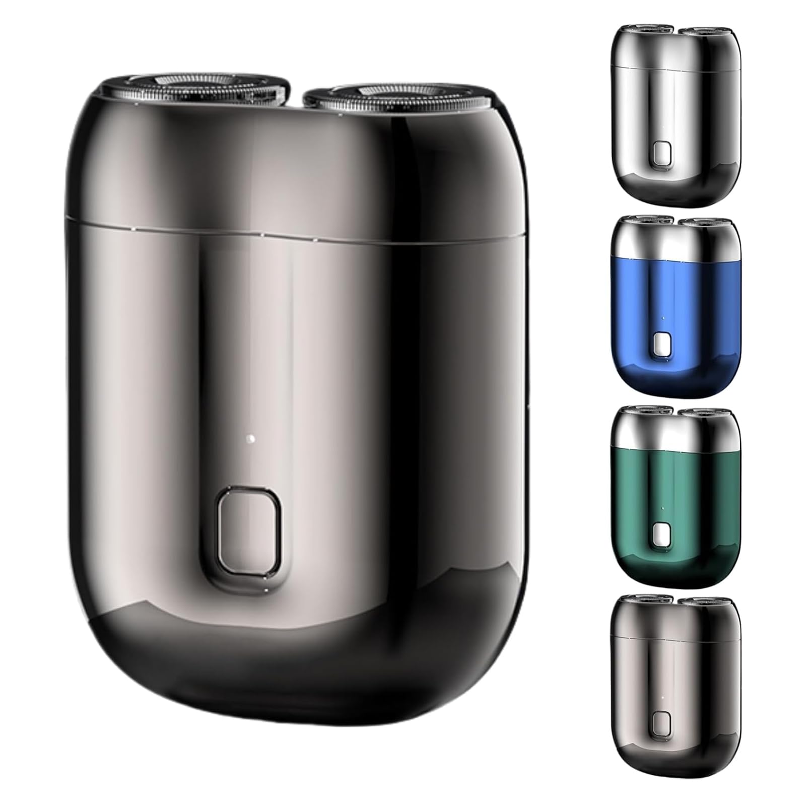 Mini maquinilla de afeitar eléctrica de doble cabezal, mini maquinilla de afeitar eléctrica portátil, compacta impermeable, tamaño de bolsillo, lavable, afeitado en seco y húmedo, para el hogar