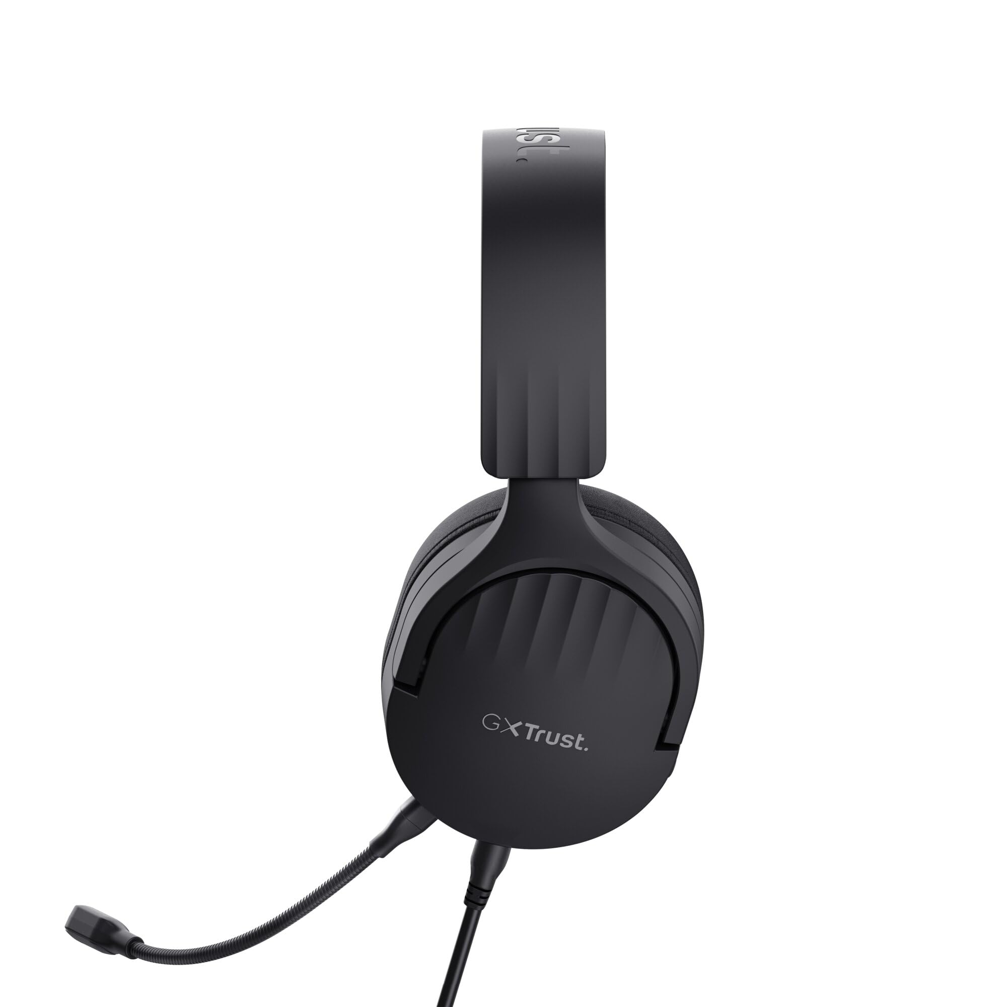 Trust Gaming GXT 489 Fayzo Cascos Gaming para PC, PS5, PS4, Xbox Series X|S, Switch, Mobile, 3.5 mm, 85% Plástico Reciclado, Auriculares Over-Ear Micrófono con Cancelación de Ruido - Negro