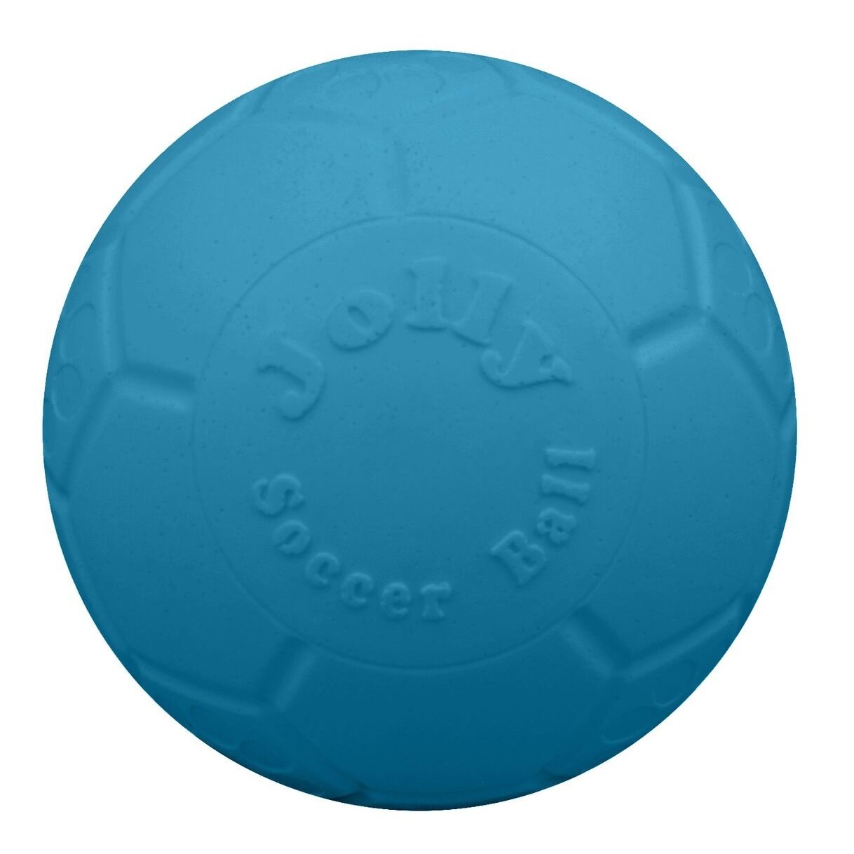 Jolly Pets Medium Jolly Soccer Ball Floating-Bouncing Dog Toy, 6”, Ocean Blue