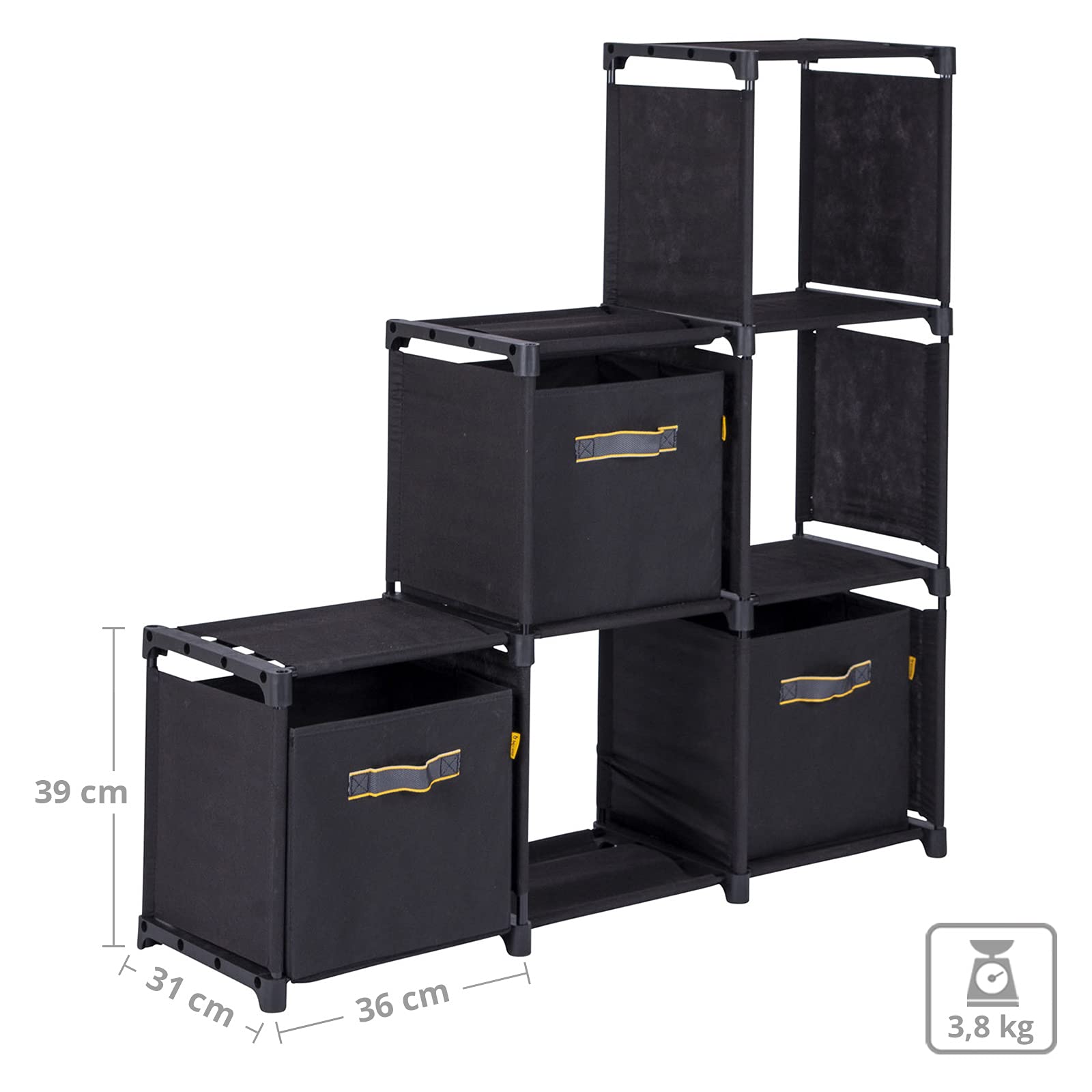 Bo-Camp Faltschrank Troutman Campingschrank Stoff Schrank Schubladen Garderobe