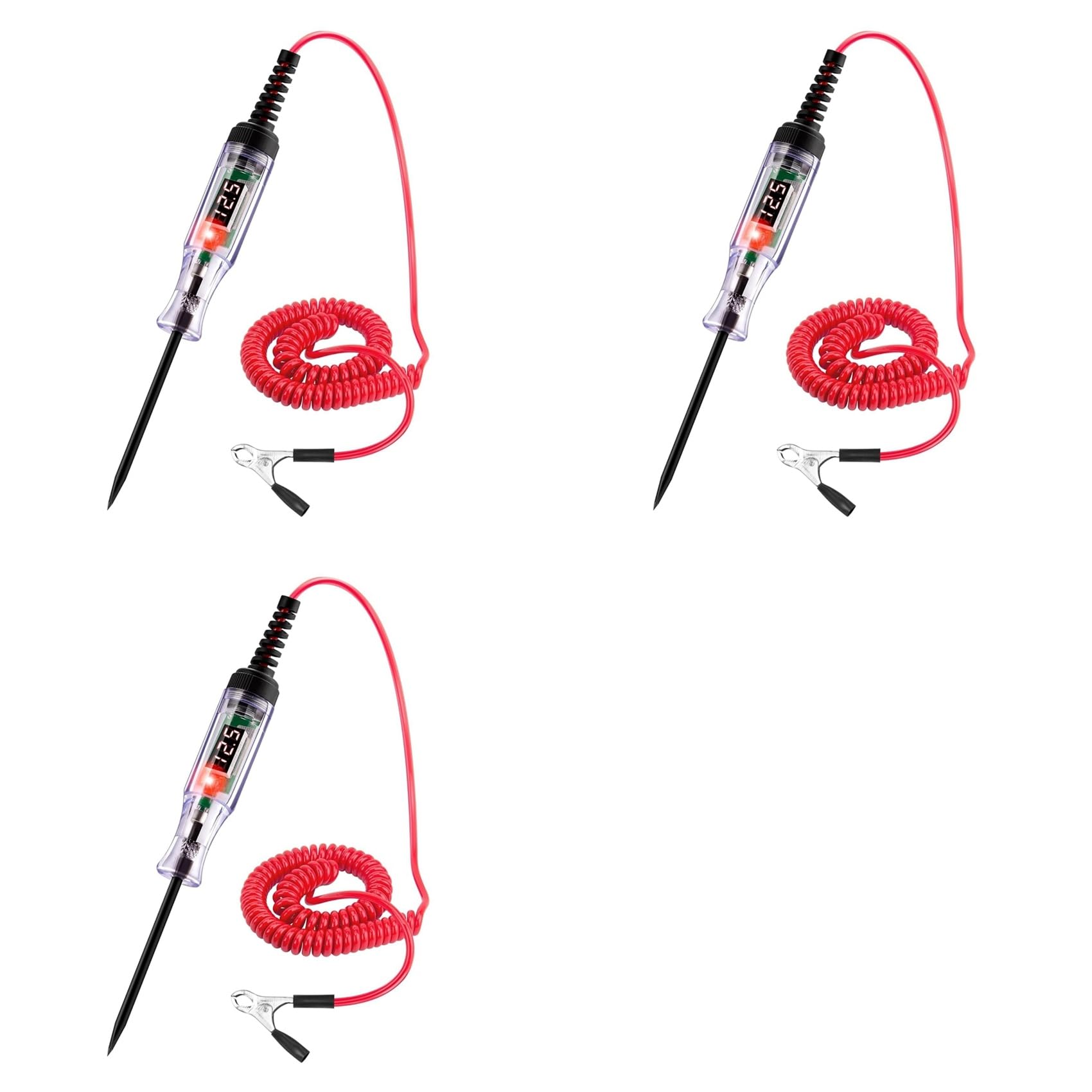 Jnchdghwa Photo Color 3X Test Light Automotive 5-90V Digital Led Circuit Tester With Voltage Display, Auto Bidirectional Voltage Tester