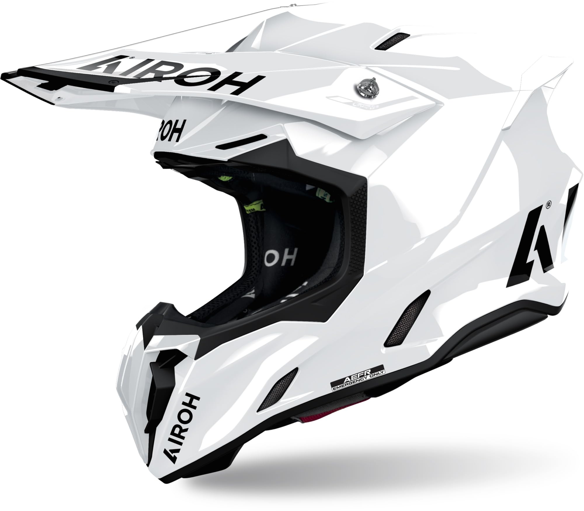 Airoh Motocross Helmet Twist 3 Solid weiss, Größe S, Produktbeschreibung