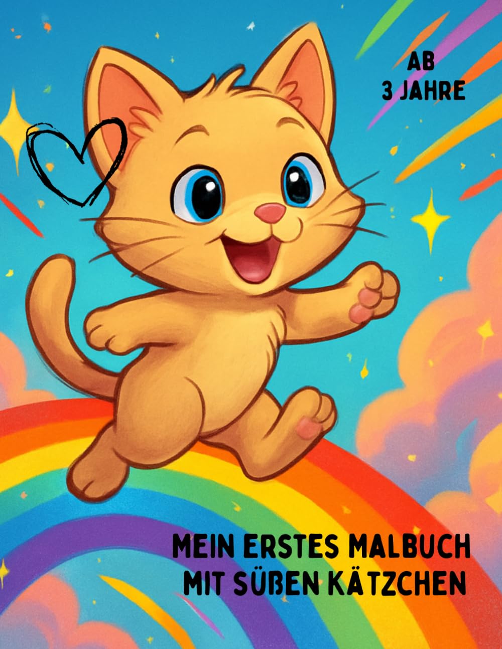 Mein erstes Malbuch mit süßen Kätzchen ab 3 Jahre