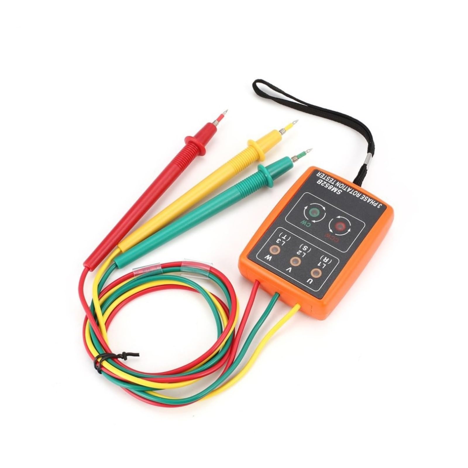 Probador De Rotación Trifásica, Detector De Fase Digital, Medidor De Secuencia LED, CA Trifásica Ligero Y PortáTil