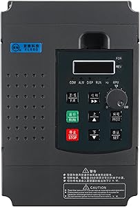 Variable Frequency Drive, AC 220V 2.2KW 3HP 10A VFD Inverter Converter for CNC Spindle Motor Speed Control (Single-Phase Input, 3 Phase Output)