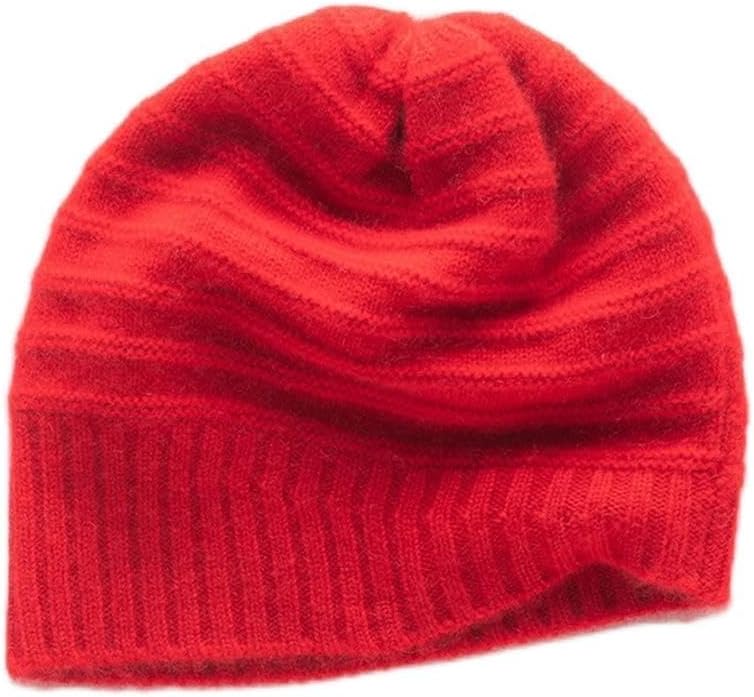 Casual Women's Hats Cashmere Wool Knitted Beanies Autumn Winter Thick Beret