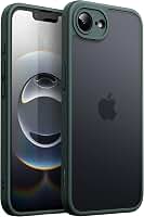 JETech Capa Matte para iPhone 17e (2026) / iPhone 16e, Case Proteção Contra Quedas de Nível Militar à Prova de Choque, Capinha Traseira Translúcida Fosca, Anti-Impressão Digital (Verde Escuro)