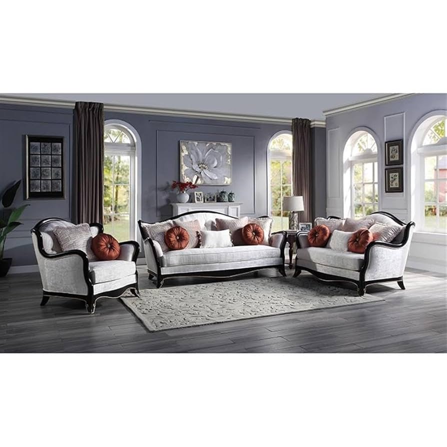 Amazon.com: Acme Nurmive Sofa with 7 Pillows in Beige : Home