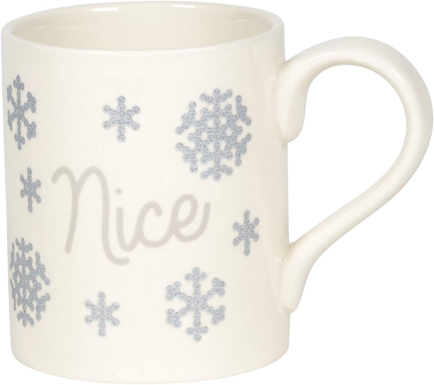Enesco Our Name is Mud Holiday Naughty and Nice Glitter Coffee Mug Set, 2 Count (Pack of 1), Multicolor - Image 3