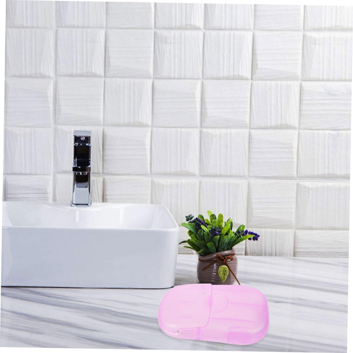 VICASKY Travel Soap Outdoor Soap for Camping Handwash Toiletries Hand Soap Slice Soap Flakes Violet