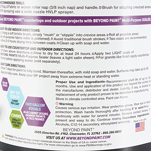 Beyond Paint All-In-One Refinishing Paint, No Sanding, Matte Finish For Cabinets, Countertops, Furniture And Doors, 1 Gallon, Licorice #TOP6