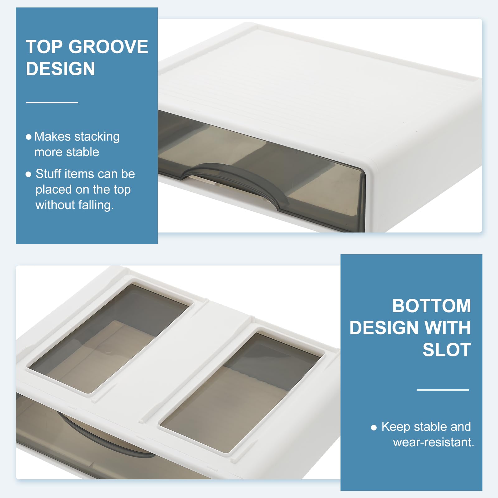 PATIKIL Small Stackable Storage Drawers - Image 4