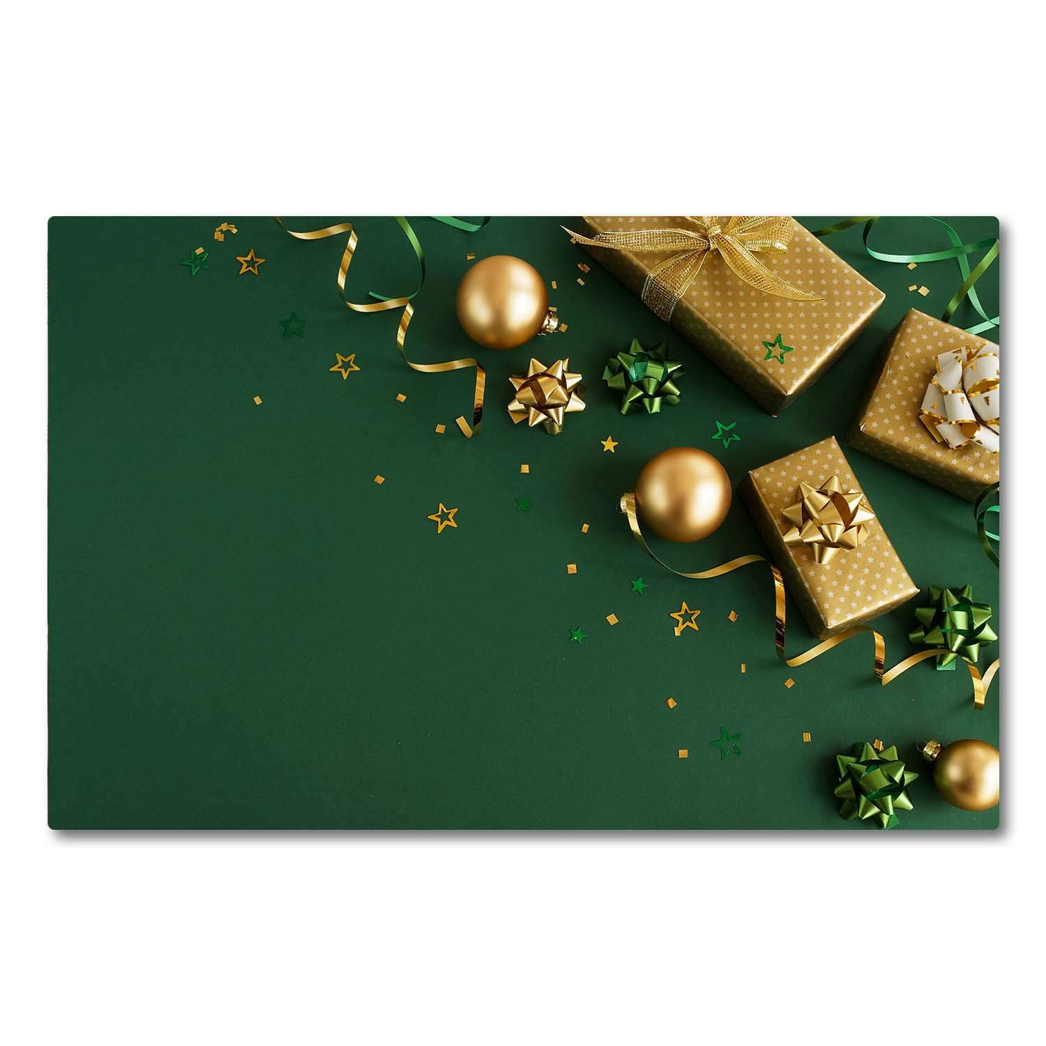 Cadeau Noël original : grand protège-comptoir en verre 80x52 cm pour passionnés de cuisine