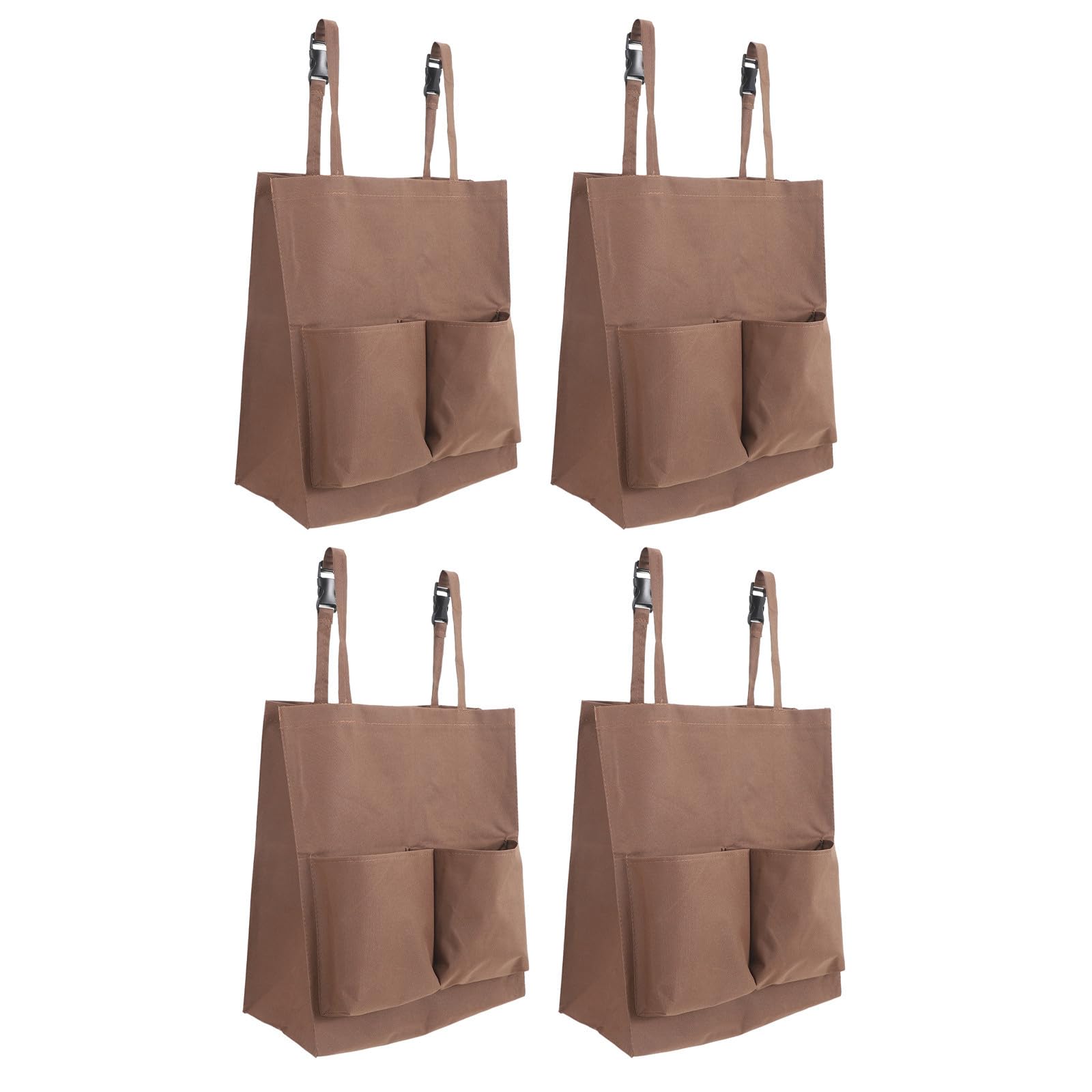 GALPADA Bolsa Organizadora para Carrito de Limpieza de Gran Capacidad con Múltiples Compartimentos y Correas, Fácil Instalación, Paquete de 4 Unidades para Uso en Carros de Limpieza