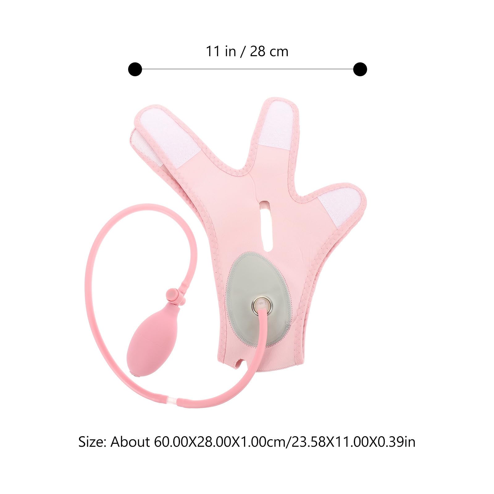 NOLITOY Bande Raffermissante Gonflable Visage et Double Menton, Outil de Remodelage V-Face pour Soin Musculaire, 1 Pièce Rose Adaptée Lifting Facial