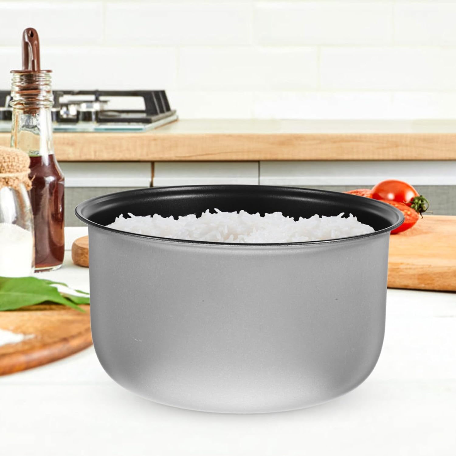 BESTonZON Rice Cooker Inner Pot Non-stick Electric Cooker Accessory Pot for Cooking Rice Cakes More Material Scale for Cooking Random Style