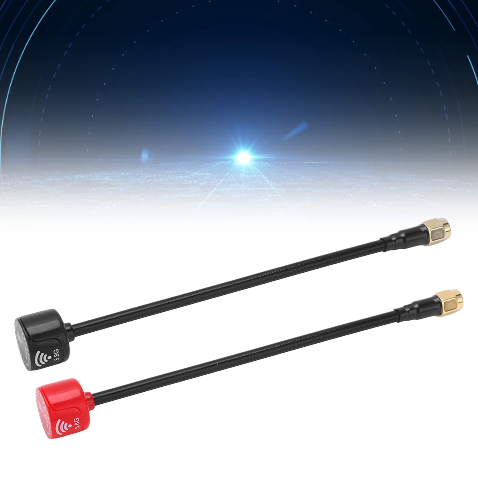 5.8GHz FPV Drone Antenna,Drone Antennas,155mm 2.5 Dbi Antenna with Inner Hole RP?SMA,for RC FPV Hine, Long Range HD FPV Drone Like as Titan DC7 Chimera4 Chimera7(Black)(red), Drone Antennas,5