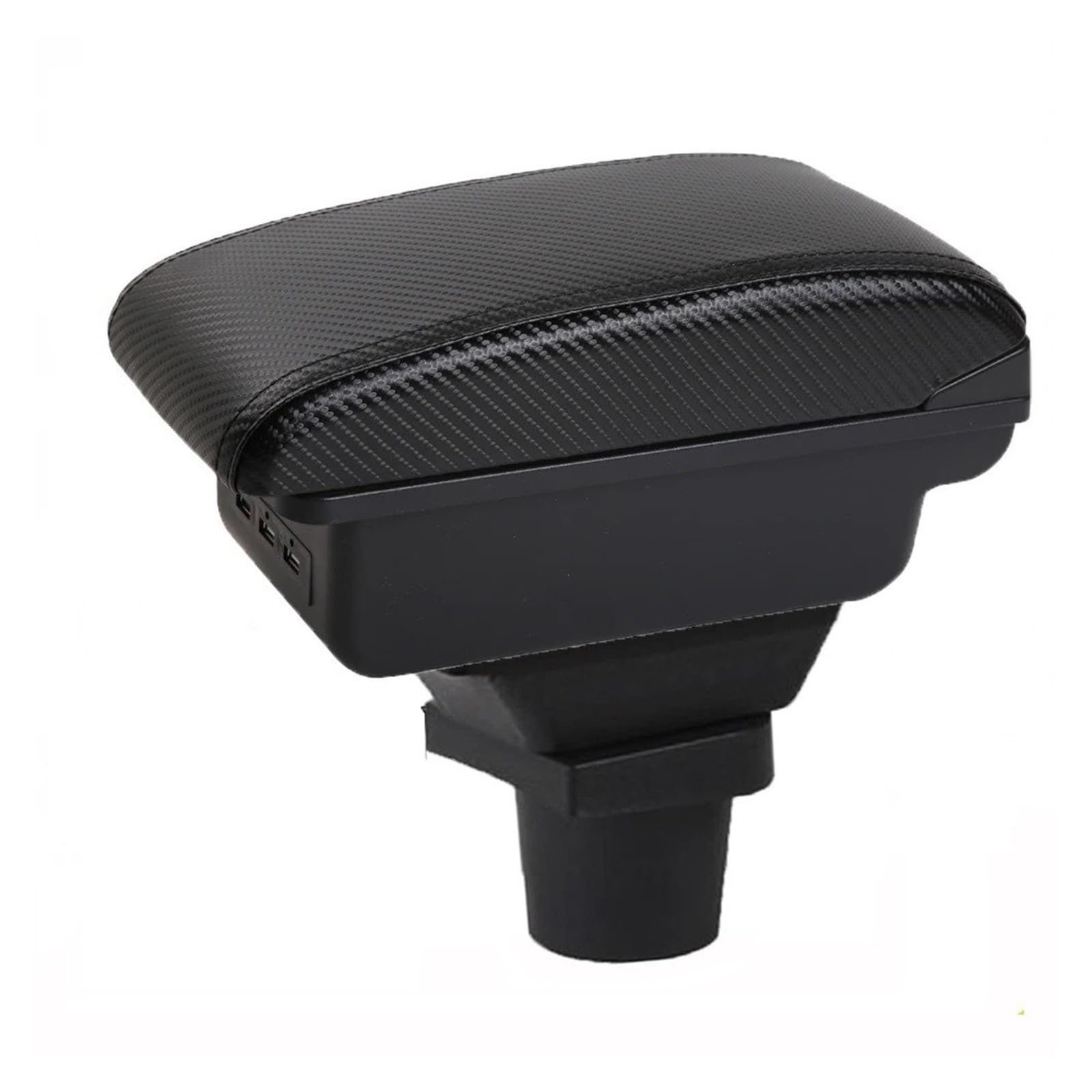 Ggwqoops Car Armrests For UP For Skoda For Citigo Iv For VW For Seat For Mii Car Armrest Box Central Storage Elbow Support Armrest Box(A-3USB-Black line)