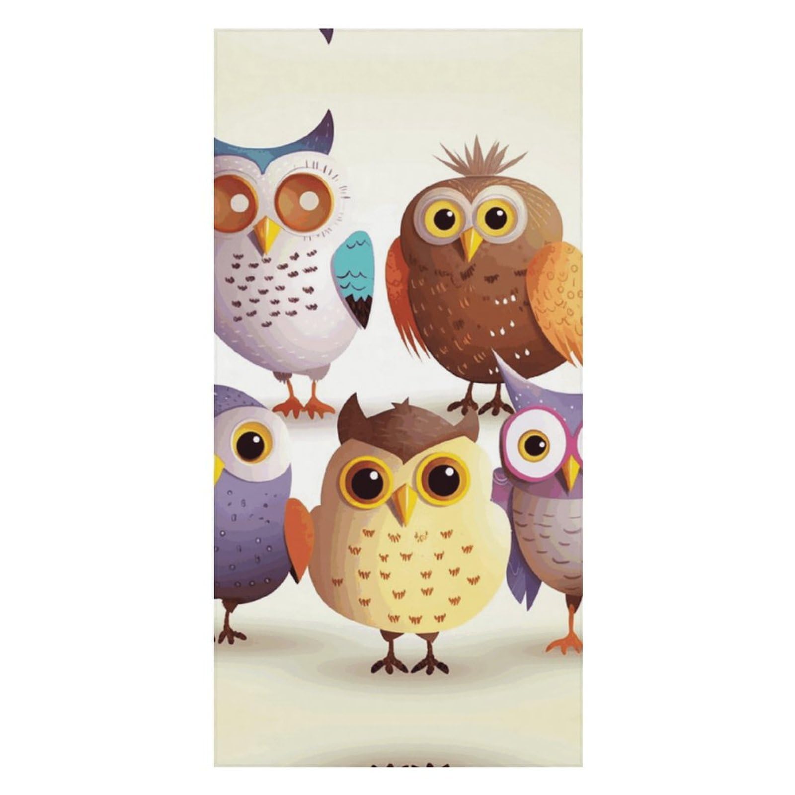 AQRJLPM Owls Birds Beach Towels Extra Large, Quick Dry Absorbent Multipurpose, Oversized Beach Towel, Sand Free Foldable Lightweight, Travel Towel, for Beach Pool Camping Travel Vacation, 63x31.5 in
