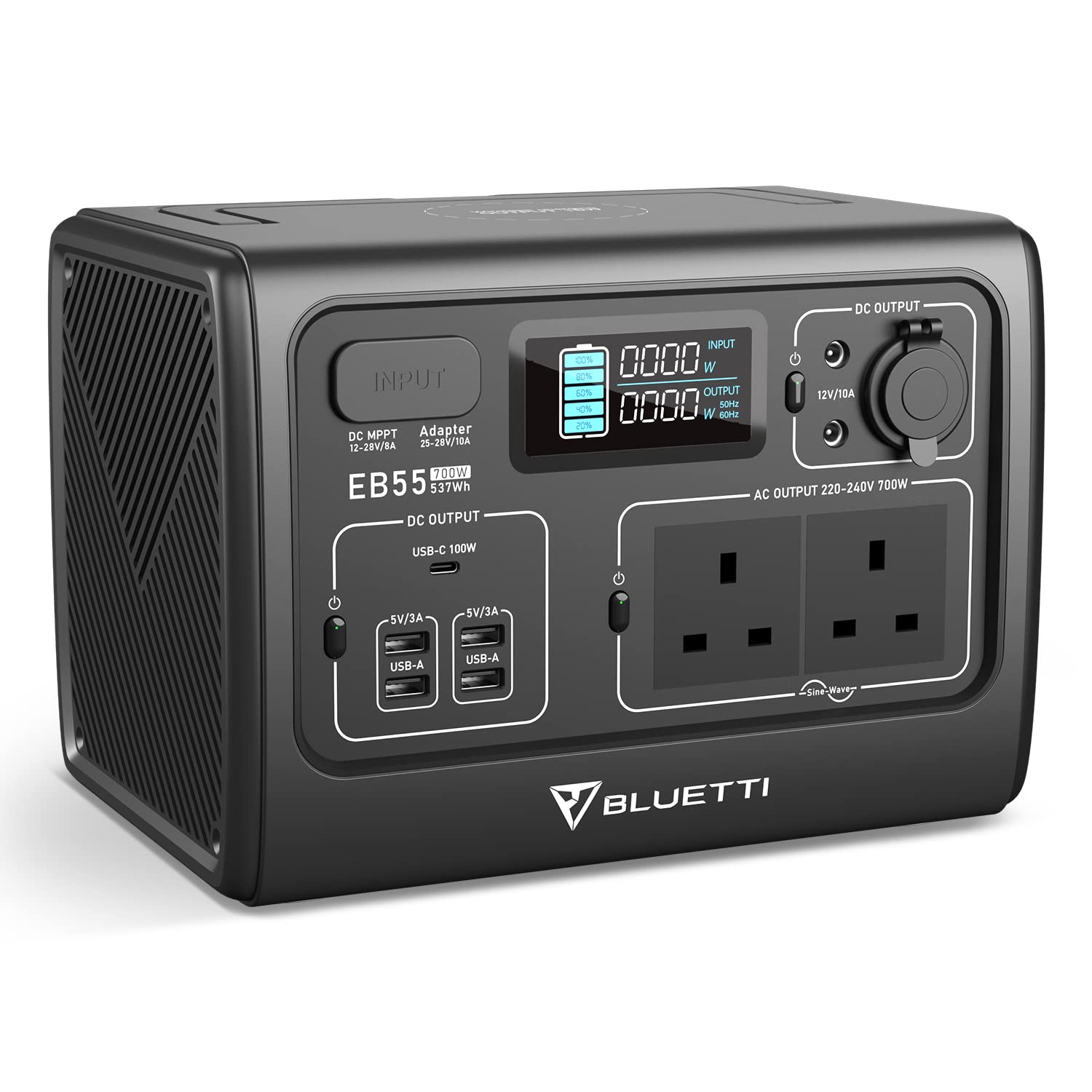 Buy BLUETTI EB55 Portable Power Station, 700W/537Wh Solar Generator