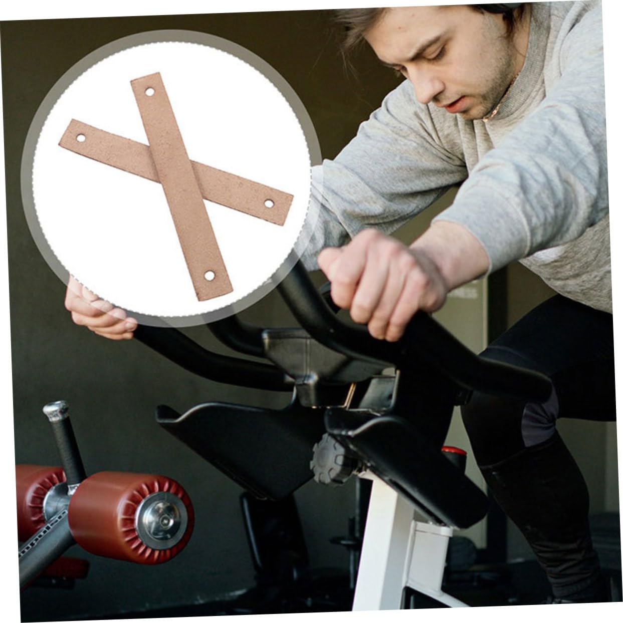 Ciieeo 5 Set Pastiglie per Bici da Fitness Resistenti E Facili da Installare Blocco per Bici da Spinning Effetto Silenzioso E Alta Accessori per Attrezzature Gym 2 Pezzi * 5