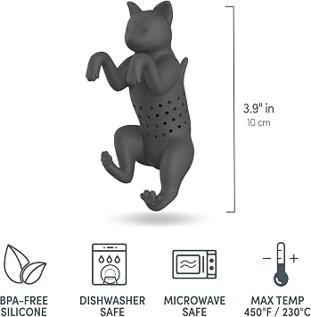 حقيقي فريد Purrtea القط السيليكون الشاي