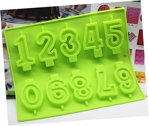 Miniatura 8 de EXCEART 3 piezas de número de fundición colgante para hacer velas de chocolate DIY número vela números de silicona fundición no tóxico número