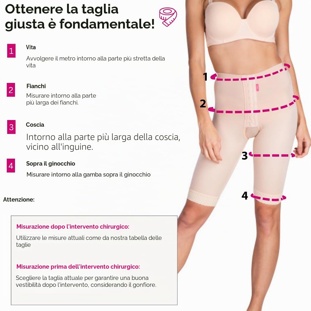 LIPOELASTIC® TF Variant - Guaina di Compressione Post-operatoria (liposuzione Basso Addome, Glutei, Zona pelvica, Fianchi e Cosce) (Nero, M)
