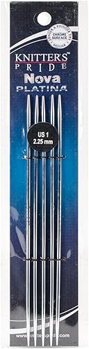 Knitter del Orgullo 12.25MM Nova platina (punta doble, 6"