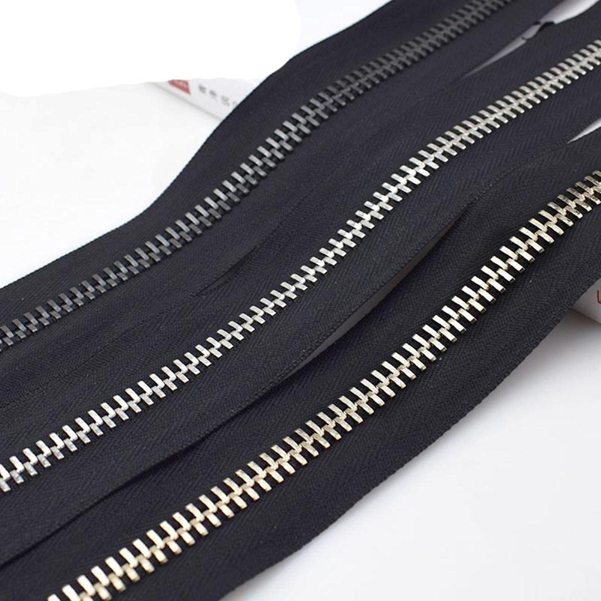 Estrattore Ziper, fissatore di cerniere, Sliders Zipper,Sewing Zips,Ended Zip Fasteners,1/2pc 10# Metal Large Zippers Open-end Zip for Jacket Leather Coat Ultra Wide