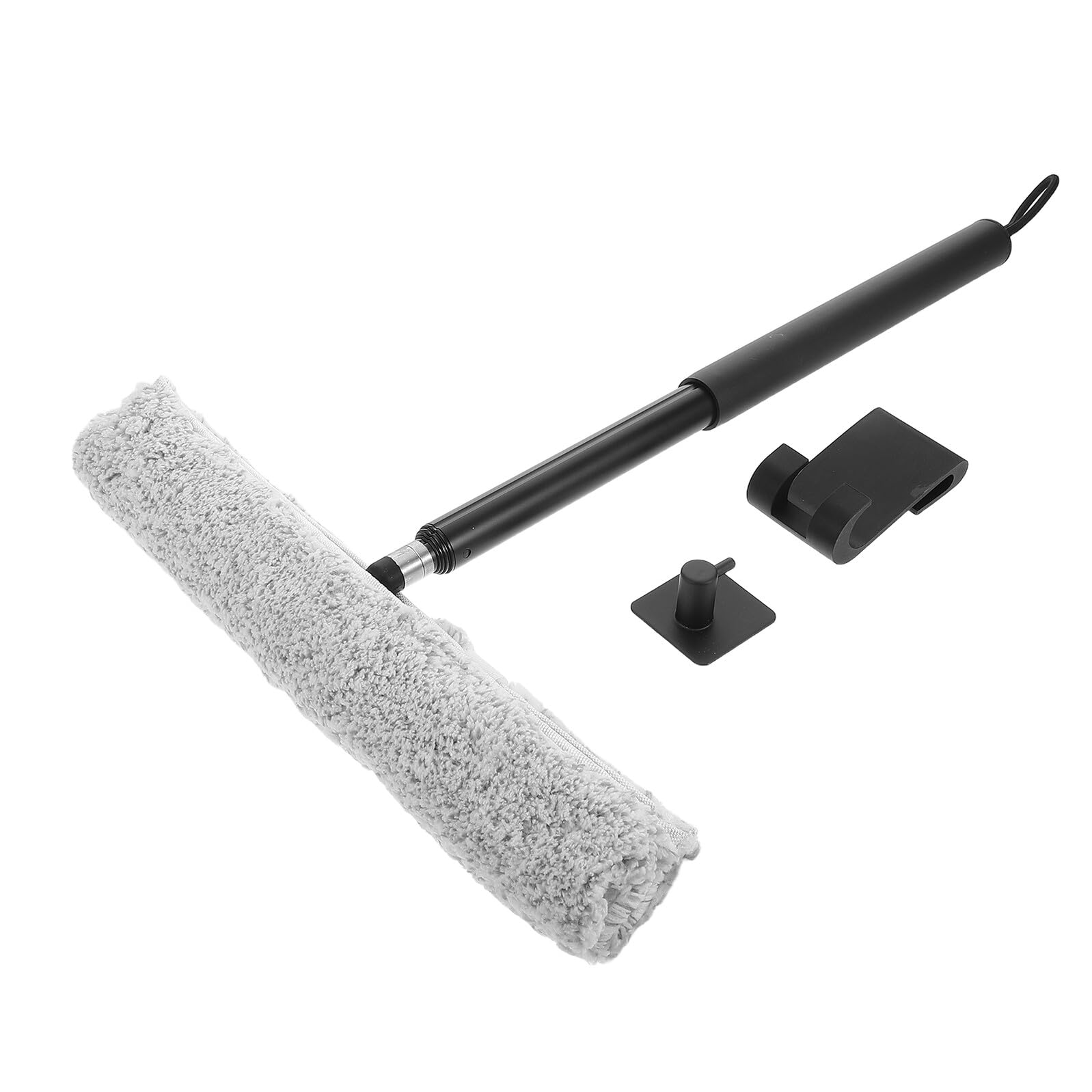 Set di lavavetri retrattile in acciaio inox e detergente per specchi da doccia, spazzola estensibile per il lavaggio delle finestre del bagno e della casa, strumento di rimozione di nebbia e acqua