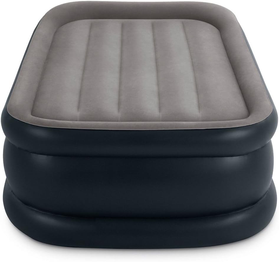 Intex Deluxe Pillow Rest Raised Airbed with Soft Flocked Top for Comfort