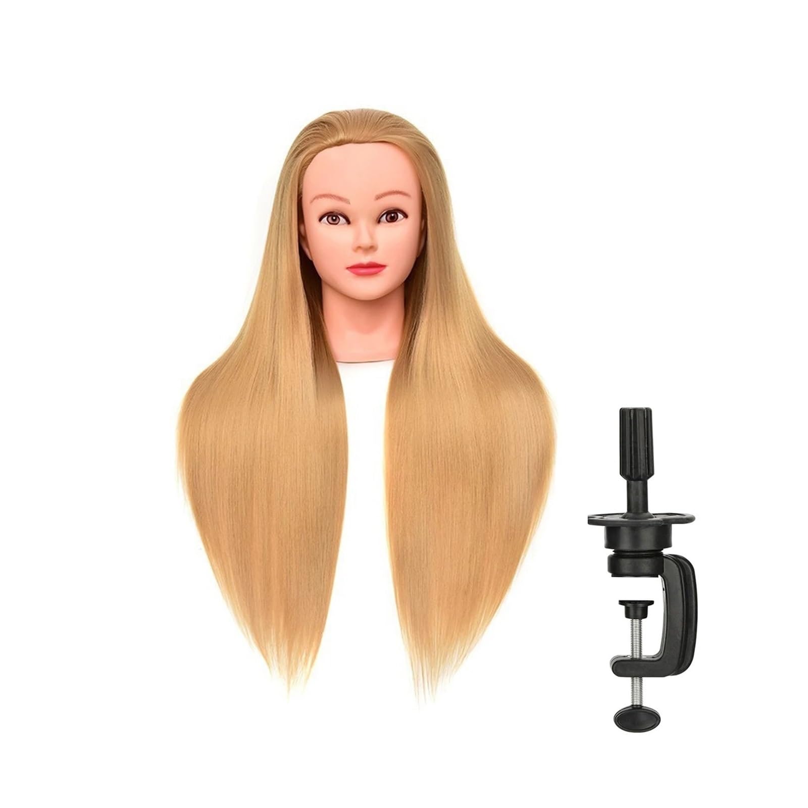 Fonfou Women's 27 Mannequin Head Training For Braid Hairdressing High Temperature Fiber Doll(27)